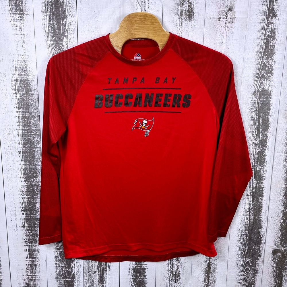 Majestic‎ Shirt Men's XL NFL Tampa Bay Buccaneers Long Sleeve Red